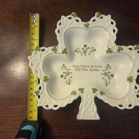 Trinket Candy Dish Lenox Porcelain Shamrock Sentiments ....RARE ITEM.... - Picture 5 of 6